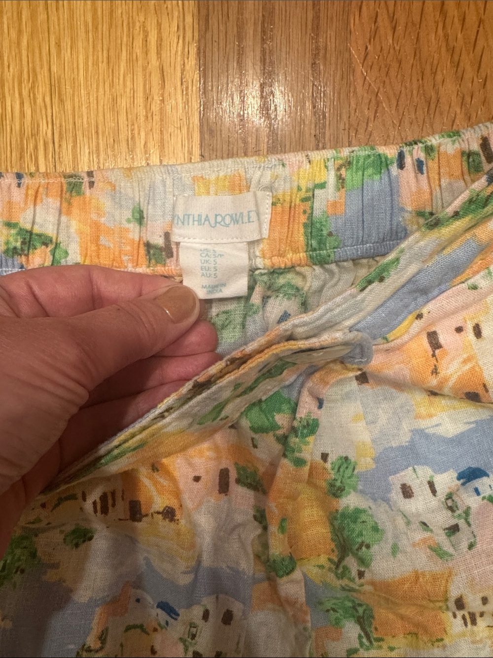 Cynthia Rowley Mediterranean linen wrap maxi skirt - Picture 3 of 6